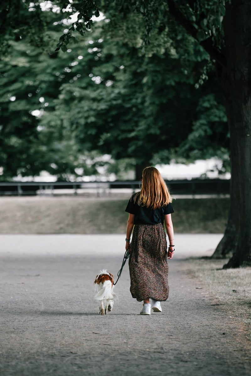 Woman walking outdoors